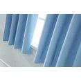 thumbnail image 6 of Goory Solid Color Blackout Short Curtain Panel Eyelet Thermal Grommet Window Drape, 6 of 7