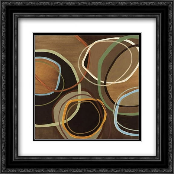 14 Friday Square I 2x Matted 20x20 Black Ornate Framed Art Print by Lee, Jeni