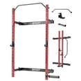 thumbnail image 1 of Heavy Duty Folding Wall Mounted Squat Rack - 1000lbs Capacity Power Rack with Pull Up Bar, j-Hooks & Landmine for Home Gym Space Saving, 1 of 9