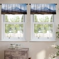 thumbnail image 2 of LALILO Kitchen Curtain Valance Snowy Hills Rain Scotland Rod Pocket Window Curtain 52"x 18" Set of 2, 2 of 7