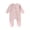 346-Light Pink, variant on Girls Boys Onesie Solid Color Long Sleeve Round Neck Zip Up Jumpsuit Newborn Cute Daily One-Pieces,Brown,0-6 Months