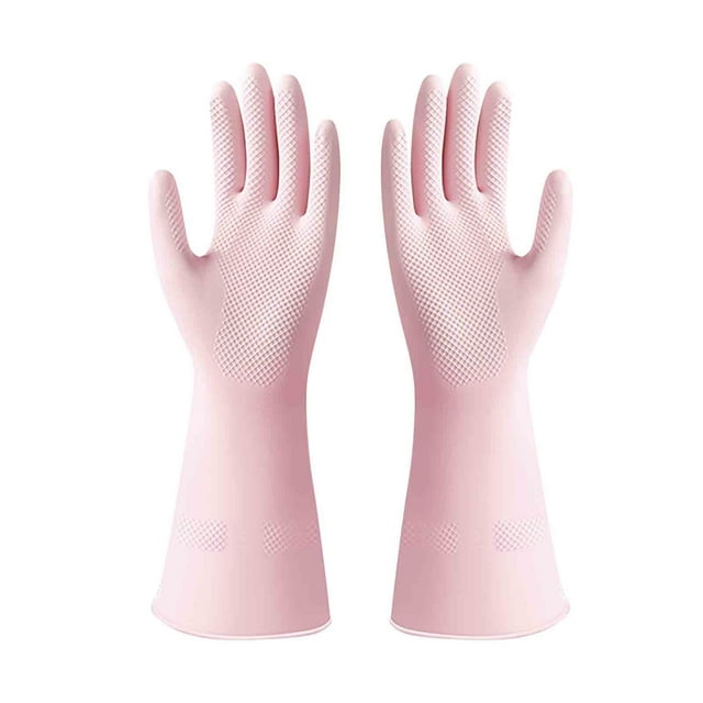 Rubber Thickened Cleaning Gloves Thickened Dishwashing Gloves Household Kitchen Housework Cleaning Rubber Gloves
