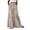 Khaki, variant on Women's Bohemian Floral Print Elastic Waist High Waist Tie Long Skirt Beige L