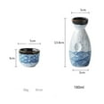 thumbnail image 2 of Household Sake Pot And Cup Ceramic Sake Set Tea Cup Qinghai Bo Japanese Spirits Sake Set Rice Wine Warmer Chinese Wine Set, 2 of 9