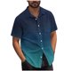thumbnail image 1 of Mens Casual Manga Corta Botón Abajo Camisas Turndown Cuello Blusa de Impresión, Poliéster Ligero Top de la Moda para el Verano Al Aire Libre Y el Uso Diario, 1 of 6