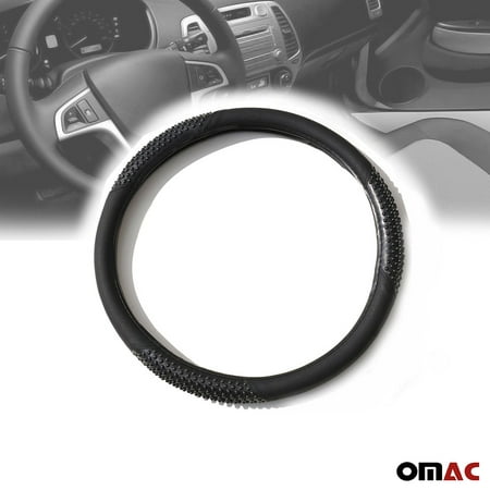 15 Inch Black PU Leather Car Steering Wheel Cover for BMW