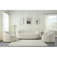 thumbnail image 5 of Bowery Hill Contemporary Wooden Frame Sofa in White Teddy Sherpa, 5 of 6
