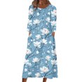 thumbnail image 2 of DailyTrove Women's One-Shoulder Chiffon Maxi Dress - Polyester Casual Summer Gown, Flowy for Beach & Brunch for women, 2 of 6