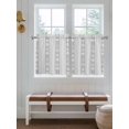 thumbnail image 7 of Half Window Curtain 36 Inches Long, Grey Striped Coastal Window Treatment Curtain Drapes, Nautical Beach Starfish Shell Small Tier Curtains for Bathroom Over Sink, 27.5"x36", 2 Panels, 7 of 7