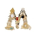 thumbnail image 2 of Soumake Enamel Brooch Pin Muti-Color Fashion Letter Shape Women Rhinestone Faux Pearl Brooch Pin for Party, 2 of 8