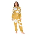 thumbnail image 2 of FORMRS Onesies Pajama for Adults Unisex Hoodie Winter Jumpsuit One Piece Sleepwear, Sizes S-2XL, White Flowers, 2 of 7