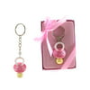 Pink Baby Pacifier with Crystals Keychain Gift Favor Keepsake - Case of 48