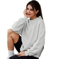 thumbnail image 3 of Amazhiyu Womens Oversized Pullover Sweatshirts Turtleneck Long Sleeve Casual Fall Tops, 3 of 7