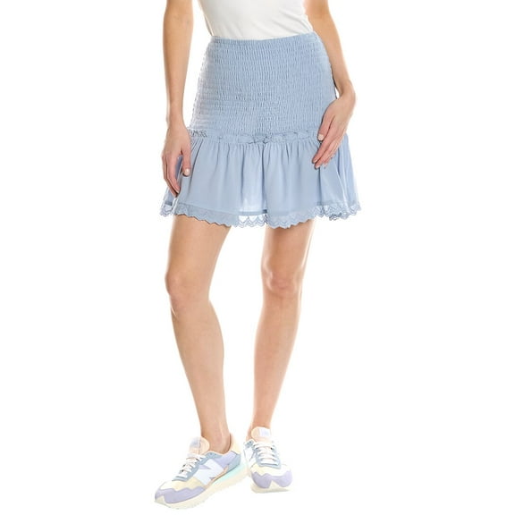 Stellah womens Smocked Mini Skirt, s