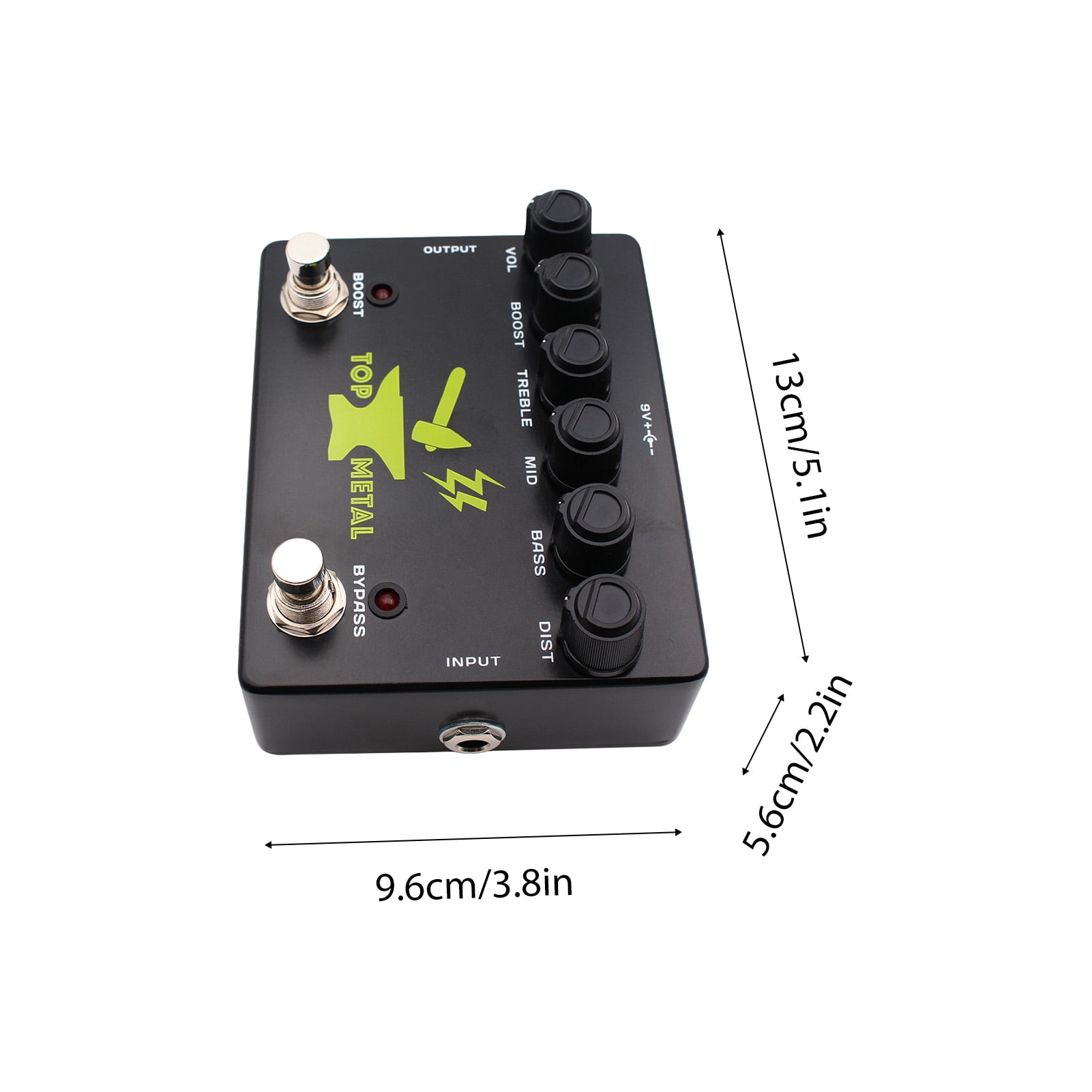 Rupoun Heavy Metal Boost Guitar Pedal Top Effects Stompbox with 3 Band EQ Mid Focus for Punchy Bass Crisp Highs Wide Distortion Range Electric Guitar Effects Pedal for Live Performance