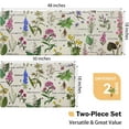 thumbnail image 3 of Floral Kitchen Rugs Set of 2 Kitchen Mats for Floor Anti Fatigue Mats for Kitchen Floor, Flower Plants Kitchen Rugs Non Slip Washable Standing Kitchen Decor Mat, 18'''' x 48'''' and 18'''' x 30'''', 3 of 6