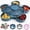 Blue, variant on Divided Spin & Snack Serving Tray, Portable Travel Rotating Multi-Compartment Food Organizer with Lid, Party Platter for Chips, Veggies, Fruits, Dips, Nuts (Blue)