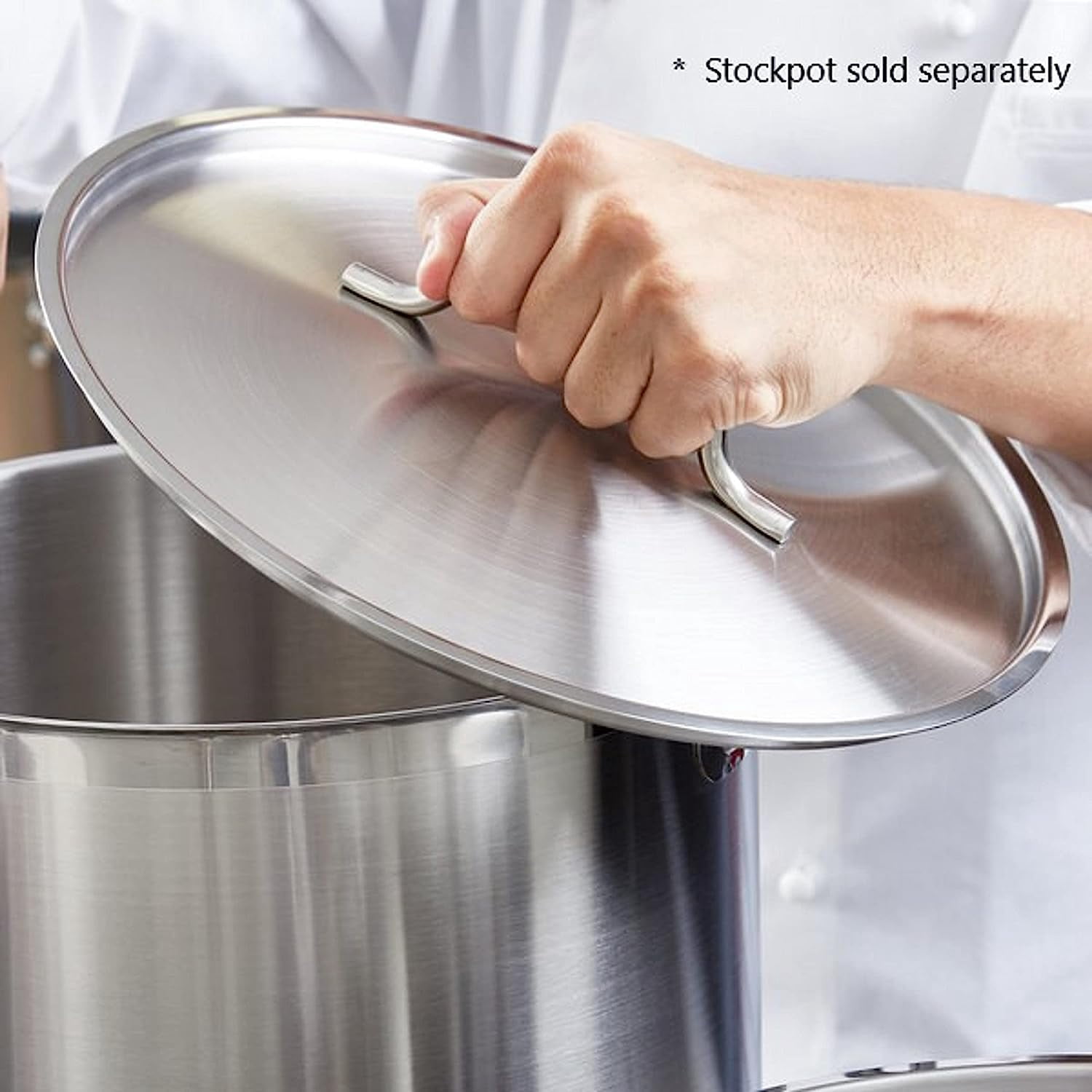 Truecraftware – 20 qt. Stainless Steel Stock Pot Lid - Heavy Duty Stock Pot Cover Stew Pot Simmering Pot Soup Pot Lid Oven Safe & NSF Certified