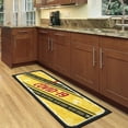 thumbnail image 5 of Ottomanson COVID-19 Sign Bathroom Runner Rug 20" x 59" - Non Slip Low Pile Carpet, Yellow, 5 of 11