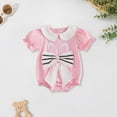 thumbnail image 2 of NOLDARES Soft Cotton Bow Tank Top Baby Girl Undershirts – One-Piece Toddler Bodysuit for Infant Toddlers(B1-Red,0-3 Months), 2 of 7