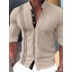 thumbnail image 1 of Camisa larga con botones y cuello alto con estampado vertical 3D para hombre, nueva moda de verano, ropa de diseñador para fiestas, tallas S-6XL, 1 of 6
