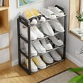 thumbnail image 3 of YOTQUSKI Shoe Rack, 4-Tiers Shoe Rack Shelf Stainless Steel, Sturdy Long Stackable Shoe Shelves, Shoe Organizer for Closet, Entryway, Garage & Corridor, 3 of 7