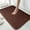 Coffee#2, variant on Fleece Floor Mat | Thickened Quilted Solid Color | Non-Slip Water Absorbent Bathroom Kitchen Entrance Rug | Foam Comfort Foot Pad | 19.68x31.49in | 1 Piece