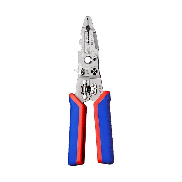 16-in-1 Multi-Function Wire Stripper with Voltage Tester, Foldable Electrician Tool with Crimper, Cutter & Wire Stripper, High-Carbon Steel for DIY & Professional Use