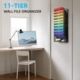 thumbnail image 4 of Archivador de pared Marbrasse de 11 niveles para colgar en metal negro, 4 of 7
