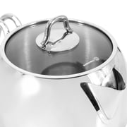 Korkmaz Perla Maxi Stainless Steel 1.2 Liter Tea Pot and 2 Liter Kettle Set
