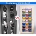 thumbnail image 5 of MISSLO Over the Door Hat Organizer 24 Elastic Pockets Clear Hat Rack for Baseball Caps Storage Mesh Hanging Shoe Organizer for Closet Wall Holder Hanger, White, 5 of 7
