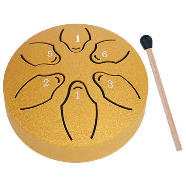 Instrumentos Musicales Percusión Carillón Lluvia Tambor para Exteriores 3 Pulgadas 6 Notas Yoga Meditación Regalo