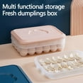 thumbnail image 3 of Wovilon Dumpling Box Frozen Dumpling Tray Multi-Layer Refrigerator Storage Fresh Household Quick-Frozen Dumpling Storage Box Dumpling Eggs Storage Box, 3 of 4