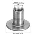 thumbnail image 2 of Unique Bargains M6 T-nuts, 24 Pack Carbon Steel Tee Nuts, Round Base Weld Nuts 15mm Height, 2 of 5