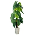 thumbnail image 1 of Vintage Home Artificial Faux Real Touch 4 Feet Tall Real Touch Taro Plant With Fiberstone Planter, 1 of 1