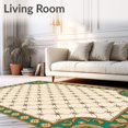 thumbnail image 2 of ODIKA 4x6 Machine Washable Non-Slip Area Rug, Exquisite Mosaic Trellis Vintage Inspired Functional Art Ultra Soft Rug, None, 579158, 2 of 7