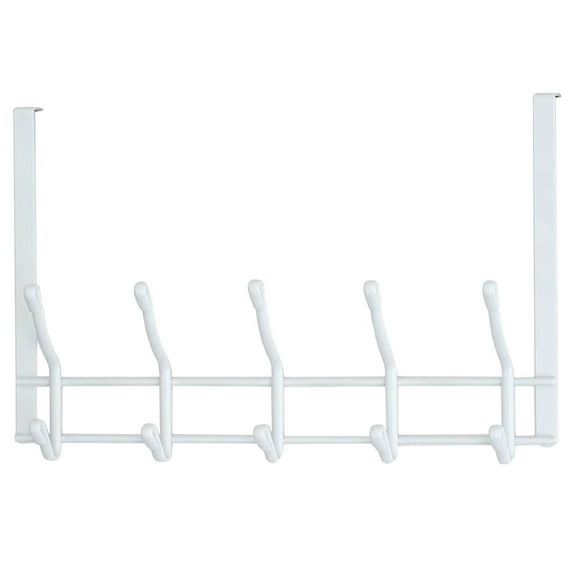 Better Houseware 1961 White 2-Tier Over-Door Hook Rack