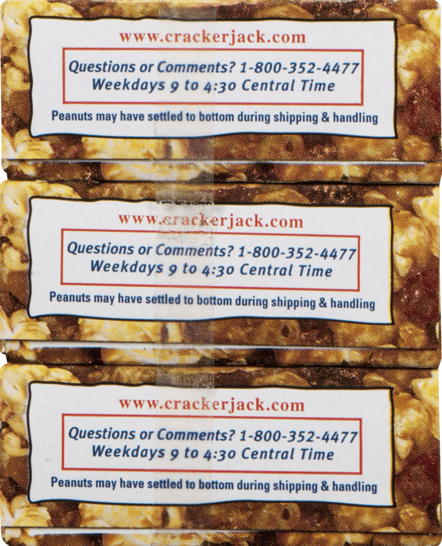 Cracker Jack Caramel Coated Popcorn & Peanut, 1 Oz., 3 Count