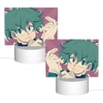 thumbnail image 2 of My Hero Academia Izuku Midoriya Acrylic Night Light Adjustable 3 Light Modes USB Cable Lamp Light Display Base Rectangular LED Light For Bookshelves Desk Bedside Tables Bedroom Child Room, 2 of 9