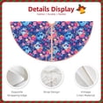 thumbnail image 3 of Fotbe Blue Skull Flower Pattern Christmas Tree Skirt, Tree Skirts Plush Christmas Decorations, Christmas Tree Skirts Xmas Decorations Holiday Party Decor-30", 3 of 6