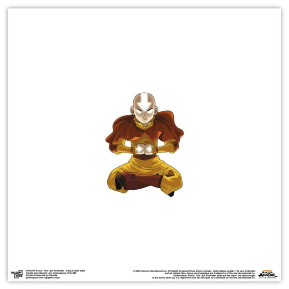 Gallery Pops Nickelodeon Avatar: The Last Airbender - Aang Avatar State Wall Art, Unframed Version, 12" x 12"
