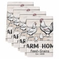 thumbnail image 2 of Farm Chicken Kitchen Towels Set of 4, Farmhouse Retro Animals Wooden Grain Absorbent Dish Towels for Kitchen, Microfiber Hand Towel, Quick Drying Tea Towel for Cleaning Decorative Dishcloths, 2 of 7