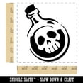 thumbnail image 2 of Skull Poison Potion Bottle Self-Inking Rubber Stamp Ink Stamper - Blue Ink - Large 1-1/2 Inch, 2 of 7