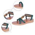 thumbnail image 5 of Xijirk Women Sandals Casual Wear Boho Style Open Toe Wedge Heel Women Sandals for Summer Days Must Have Addition to Your Footwear Collection,Green,8.5, 5 of 9