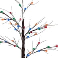 thumbnail image 5 of Northlight LED Lighted Frosted Christmas Twig Tree - 4' - Brown - Multi-Color lights, 5 of 7