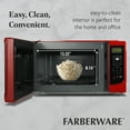 thumbnail image 3 of Farberware 0.7 cu ft Microwave Oven, 700W Countertop Microwave Oven with LED display, Red, 3 of 5