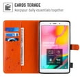 thumbnail image 4 of Galaxy Tab A 8.0 2019 Case, Dteck Embossed Cat PU Leather Folio Case Stand Cover With Built-in Card Slots for Samsung Galaxy Tab A 8.0 inch 2019 Model SM-T290 T295, Orange, 4 of 6