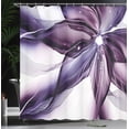 thumbnail image 4 of Ambesonne Abstract Shower Curtain, Smoke Like Hues Flower Art, 69"Wx75"L, Blue Violet, 4 of 5
