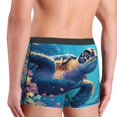 thumbnail image 3 of KLL Colorful Underwater Plant Turtle Men's Cotton Boxer Briefs Underwear-Medium, 3 of 8