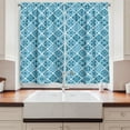 thumbnail image 2 of Ambesonne Blue and White Kitchen Curtains, Lisboa Azulejos, 55"x39", Petrol Blue Pale Blue, 2 of 3